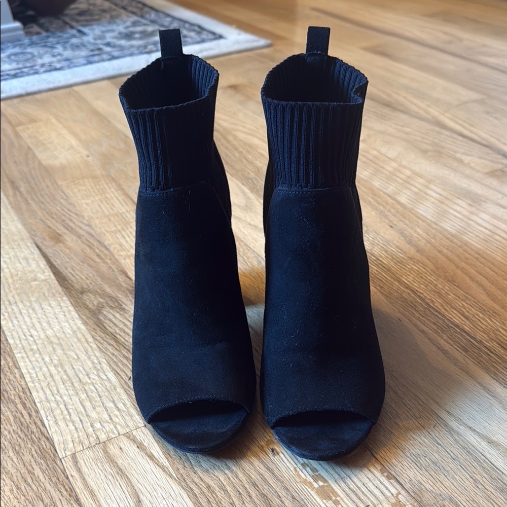 BP Black Ankle Boots with Chunky Heel